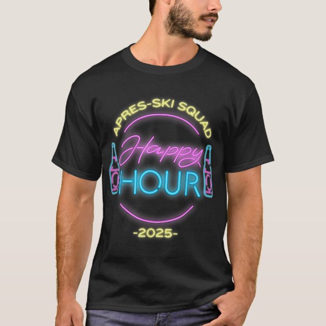 Happy Hour Skiing T-Shirt (Vorderseite)