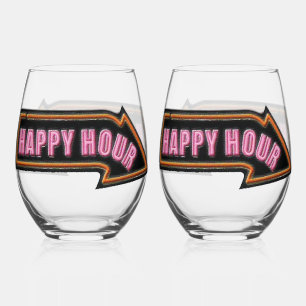 Happy Hour Stemless Wine Glasses Weinglas Ohne Stiel