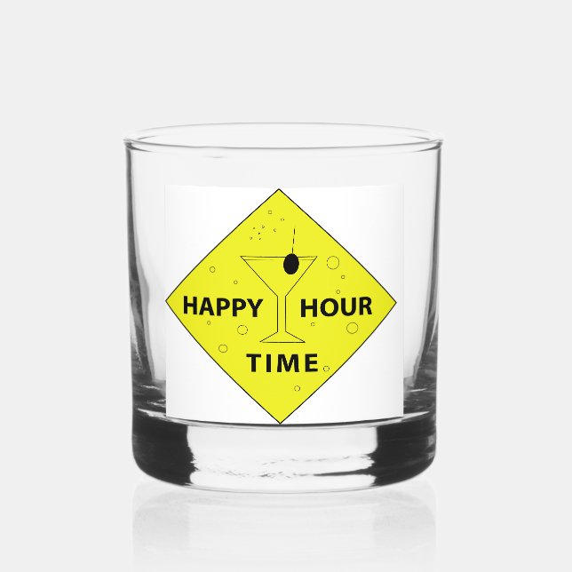 Happy Hour Time Whiskyglas (Vorderseite)