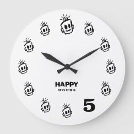 HAPPY Hours Wall Clock Große Wanduhr