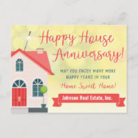 Happy House Jahrestag von Realtor