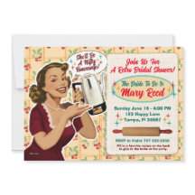 Happy Housefrau Brautparty Einladung/Rezept Karte 