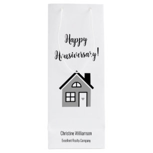 Happy Housiversary Realtor Geschenktüte Für Weinflaschen