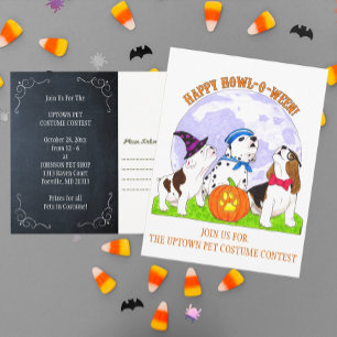 Happy Howl-o-Ween Chiens Halloween Invitation