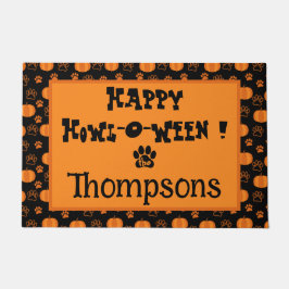 Happy Howl-o-Ween Custom Dog Halloween Door Mat Fußmatte