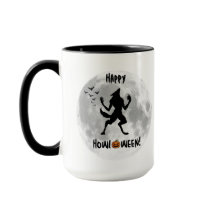 Happy Howl-o-ween Funny Werewolf Tasse