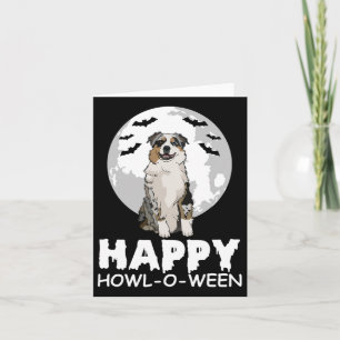 Happy Howl-o-ween Halloween Kostüm Niedlicher Hund Karte