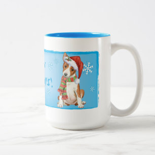 Happy Howliday Basenji Zweifarbige Tasse