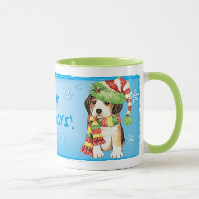 Happy Howliday Beagle Tasse (Rechts)