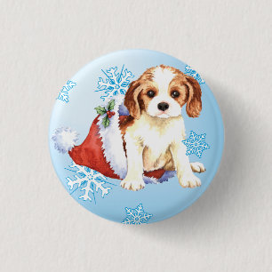 Happy Howliday Cavalier Button