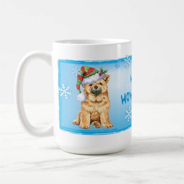 Happy Howliday Chow Chow Kaffeetasse (Links)