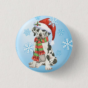 Happy Howliday Great Dane Button