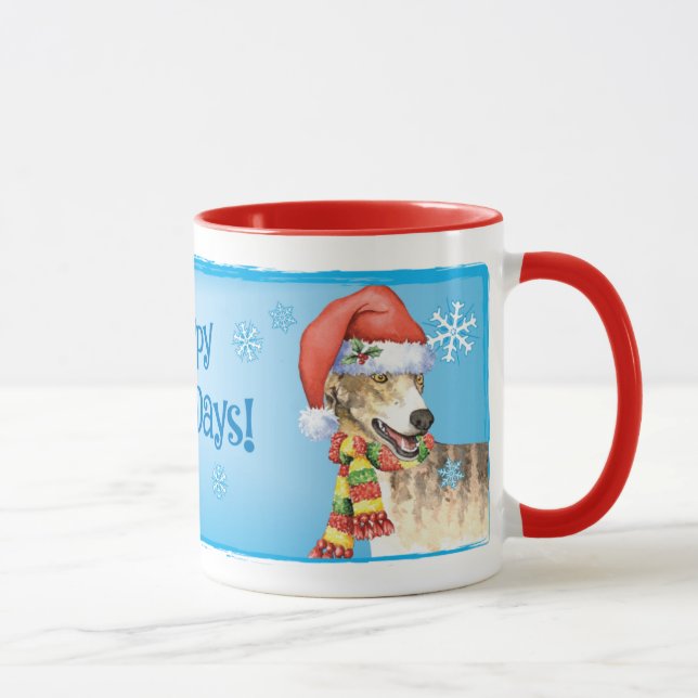 Happy Howliday Greyhound Tasse (Rechts)