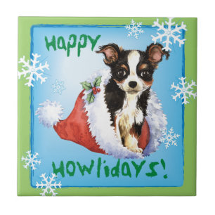 Happy Howliday Long Coat Chihuahua Fliese