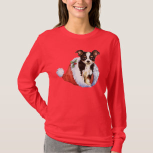 Happy Howliday Long Coat Chihuahua T-Shirt