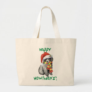 Happy Howliday Miniatur Poodle Jumbo Stoffbeutel