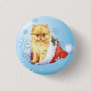 Happy Howliday Spitz Button