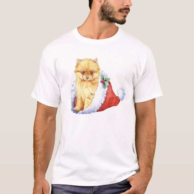 Happy Howliday Spitz T-Shirt (Vorderseite)