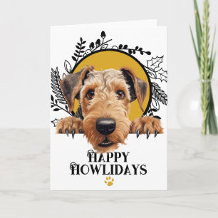 Happy Howlidays Airedale Terrier Dog Weihnachten