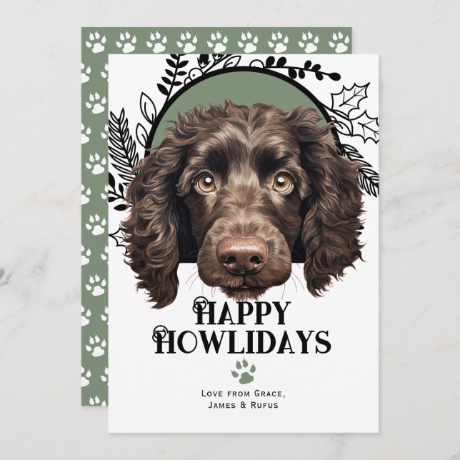 Happy Howlidays American Water Spaniel Weihnachten (Vorne/Hinten)