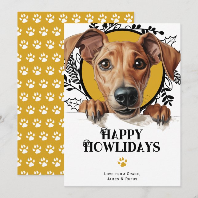 Happy Howlidays Azawakh Dog Weihnachten (Vorne/Hinten)