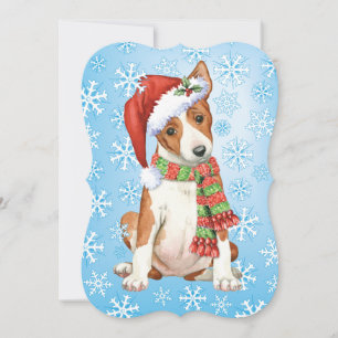 Happy Howlidays Basenji Feiertagskarte