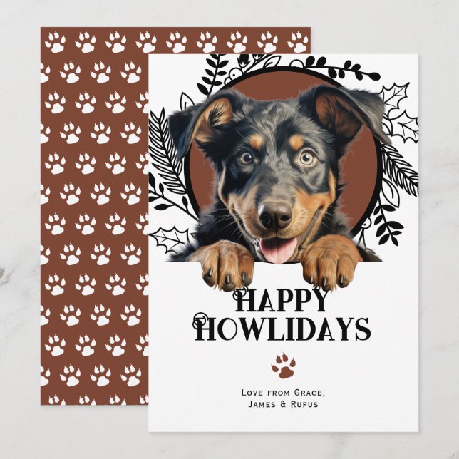 Happy Howlidays Beauceron Dog Weihnachten (Vorne/Hinten)