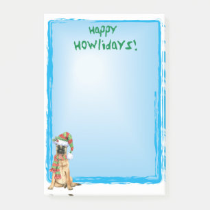 Happy Howlidays Belgium Malinois Post-it Klebezettel
