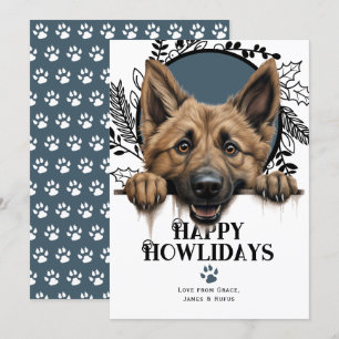Happy Howlidays Belgium Shepherd Dog Weihnachten