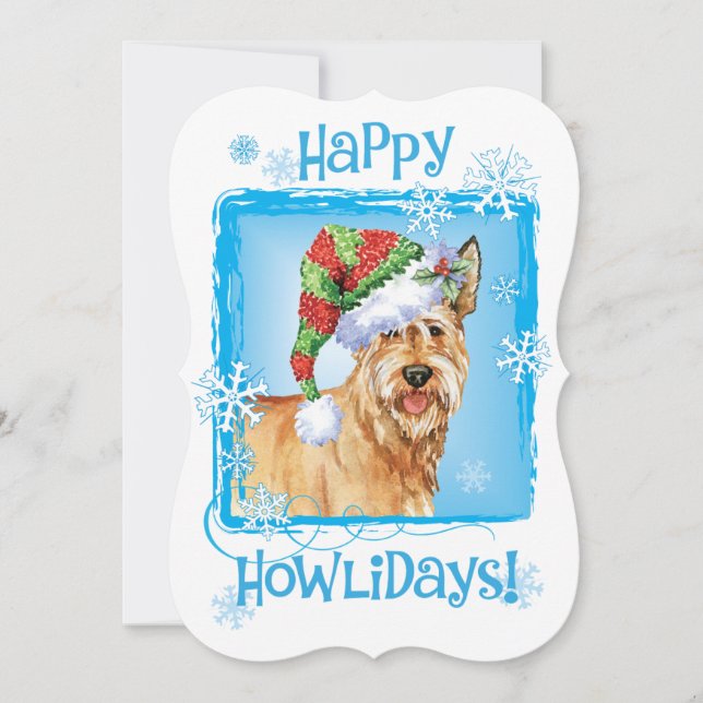 Happy Howlidays Berger Picard Feiertagskarte (Vorderseite)