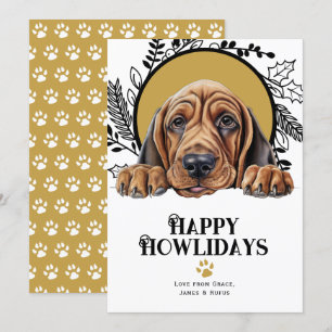 Happy Howlidays Bloodhound Dog Weihnachten