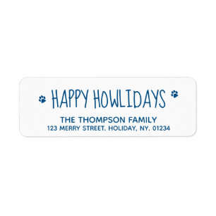 Happy Howlidays Blue Pet Hund Lover Moderner Niedl