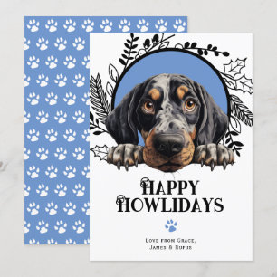 Happy Howlidays Bluetick Coonhound Dog Weihnachten