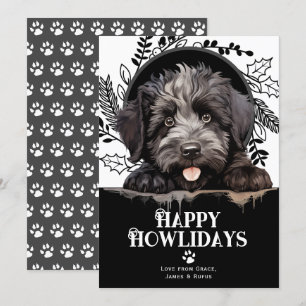 Happy Howlidays bouvier des flandres Dog Weihnacht Feiertagskarte