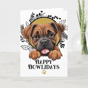 Happy Howlidays Boxer Dog Weihnachten