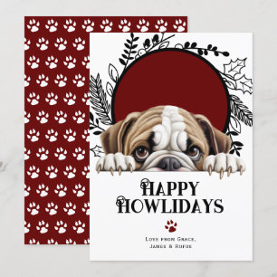Happy Howlidays British Bulldog Dog Weihnachten