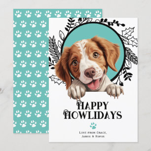 Happy Howlidays Brittany Dog Weihnachten