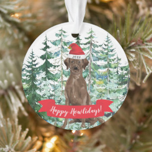 Happy Howlidays Brown Labrador Hund Weihnachten Ornament