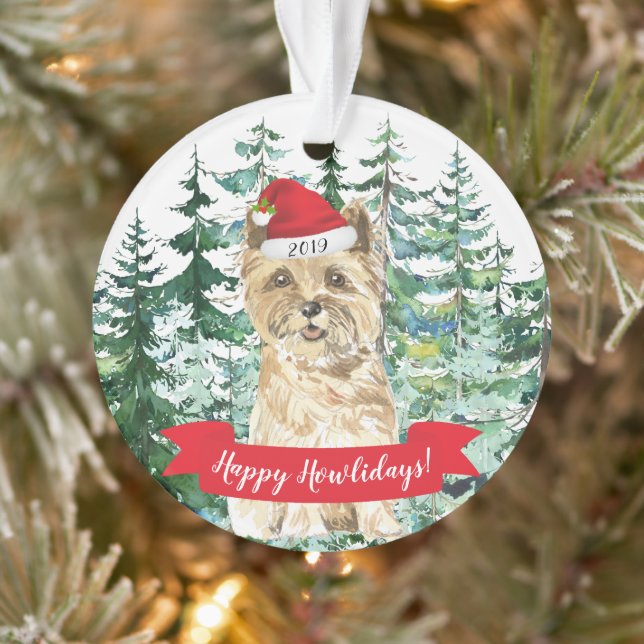 Happy Howlidays Cairn Terrier Hund Weihnachten Ornament (Baum)