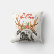 Happy Howlidays Christmas Hund Kissen