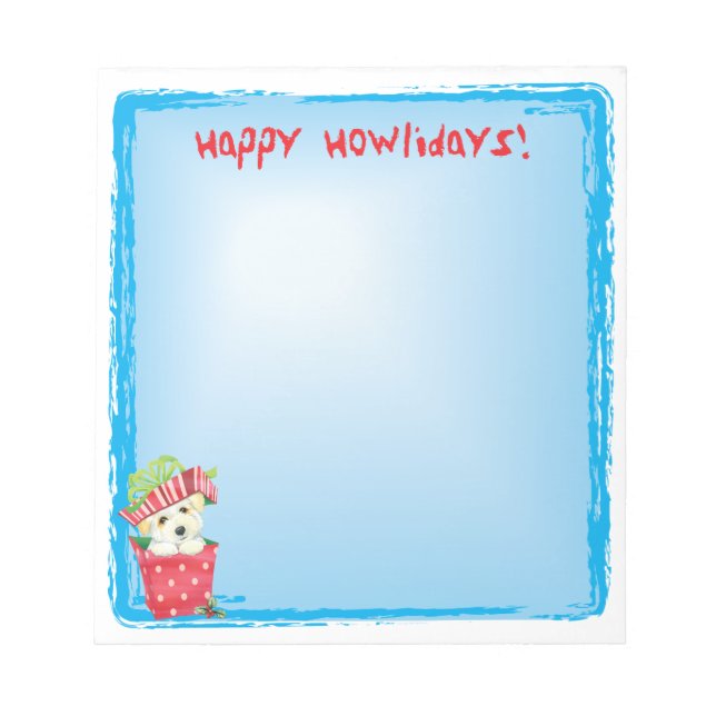 Happy Howlidays Coton Notizblock (Vorderseite)