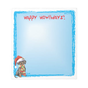 Happy Howlidays Dackel Notizblock