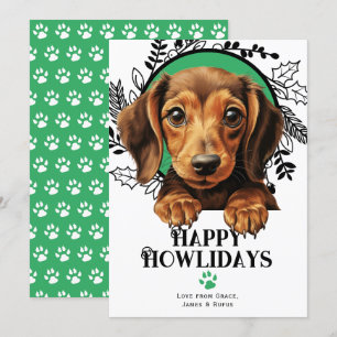 Happy Howlidays Dackel Weiner Dog Weihnachten