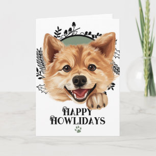 Happy Howlidays Finnischer Spitz Dog Weihnachten