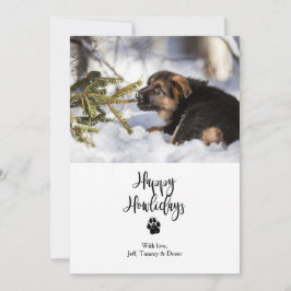 Happy Howlidays Flat Christmas Card Template Einladung