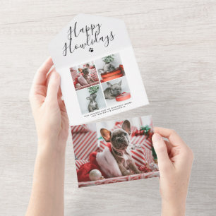 Happy Howlidays Foto Collage Dog Weihnachtskarte All In One Einladung