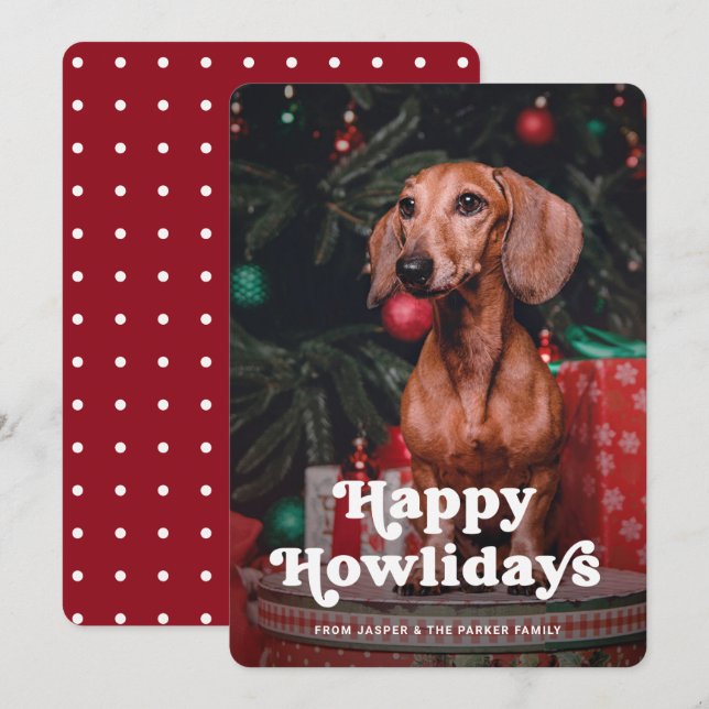 Happy Howlidays | Foto eures Hundes Weihnachten (Vorne/Hinten)