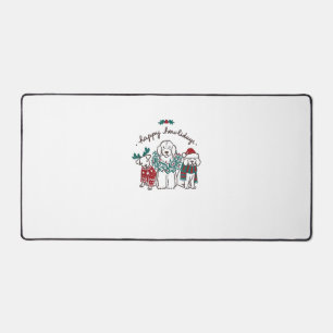 Happy Howlidays Funny Dog Weihnachtsgeschenk Schreibtischunterlage