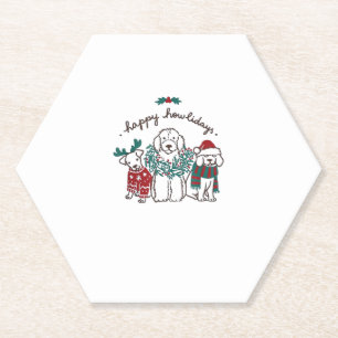 Happy Howlidays Funny Dog Weihnachtsgeschenk Untersetzer