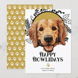 Happy Howlidays Golden Retriever Dog Weihnachten